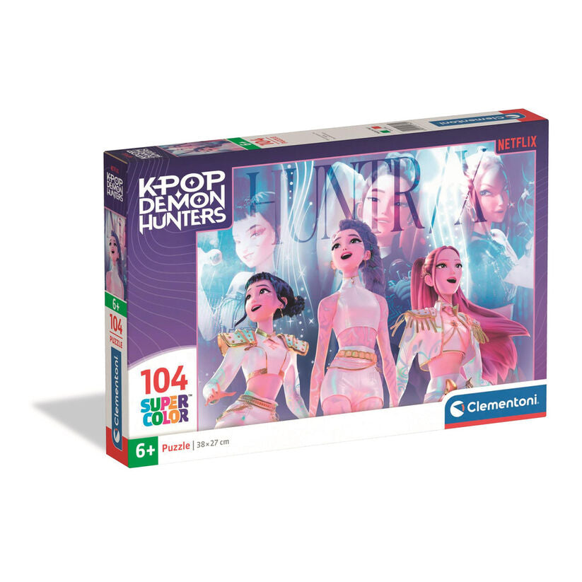 Caja del puzzle Clementoni KPop Demon Hunters de 104 piezas