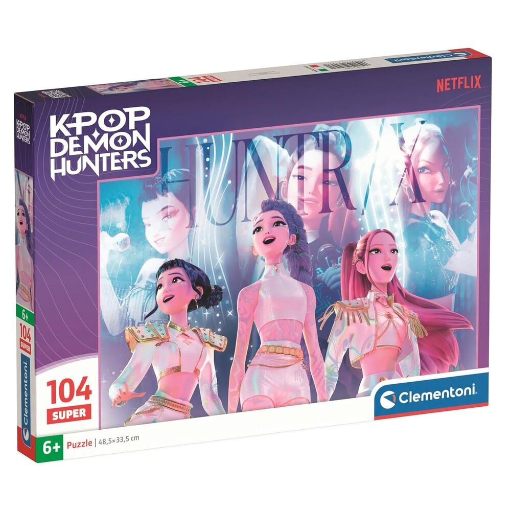 Puzzle Clementoni de 104 piezas con protagonistas de KPop Demon Hunters