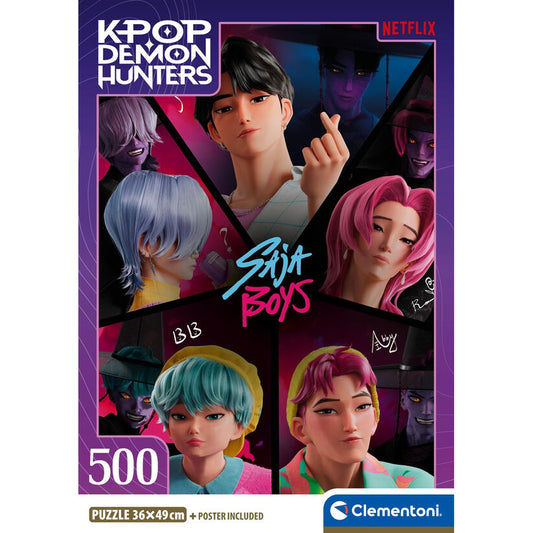 Puzzle Clementoni de 500 piezas KPop Demon Hunters con póster - 2