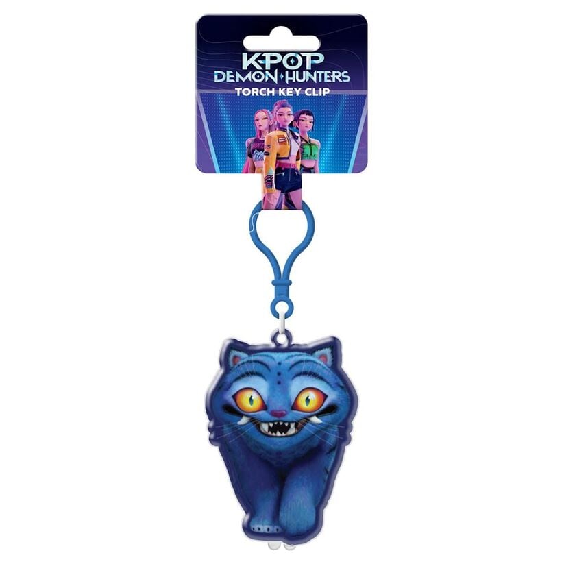 Llavero Derpy de KPop Demon Hunters con gato azul y clip