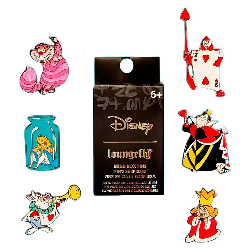 Caja sorpresa con pin de esmalte Loungefly de Alicia en el País de las Maravillas Disney