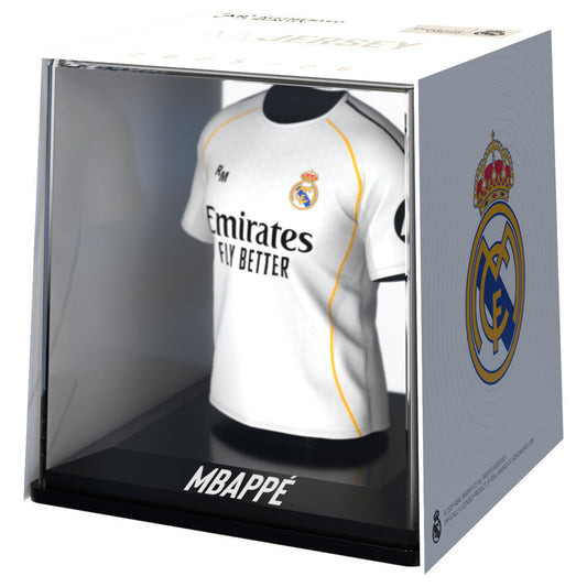 Figura mini de la camiseta de Mbappé del Real Madrid en estuche