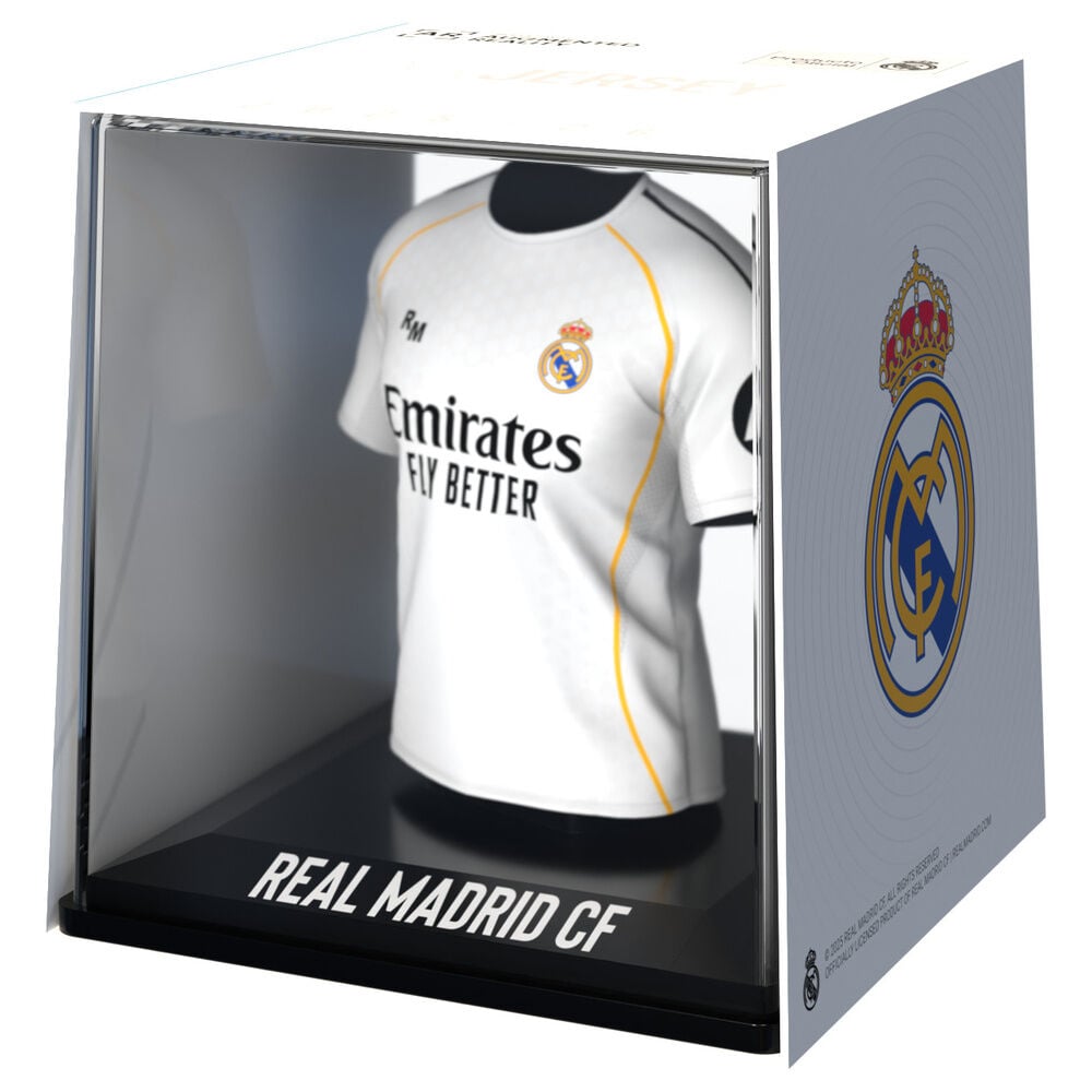 Figura mini camiseta blanca del Real Madrid en estuche