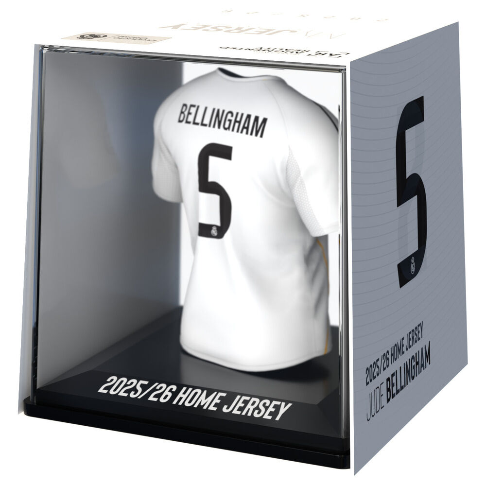 Figura mini de la camiseta de Jude Bellingham del Real Madrid en estuche expositor - 2
