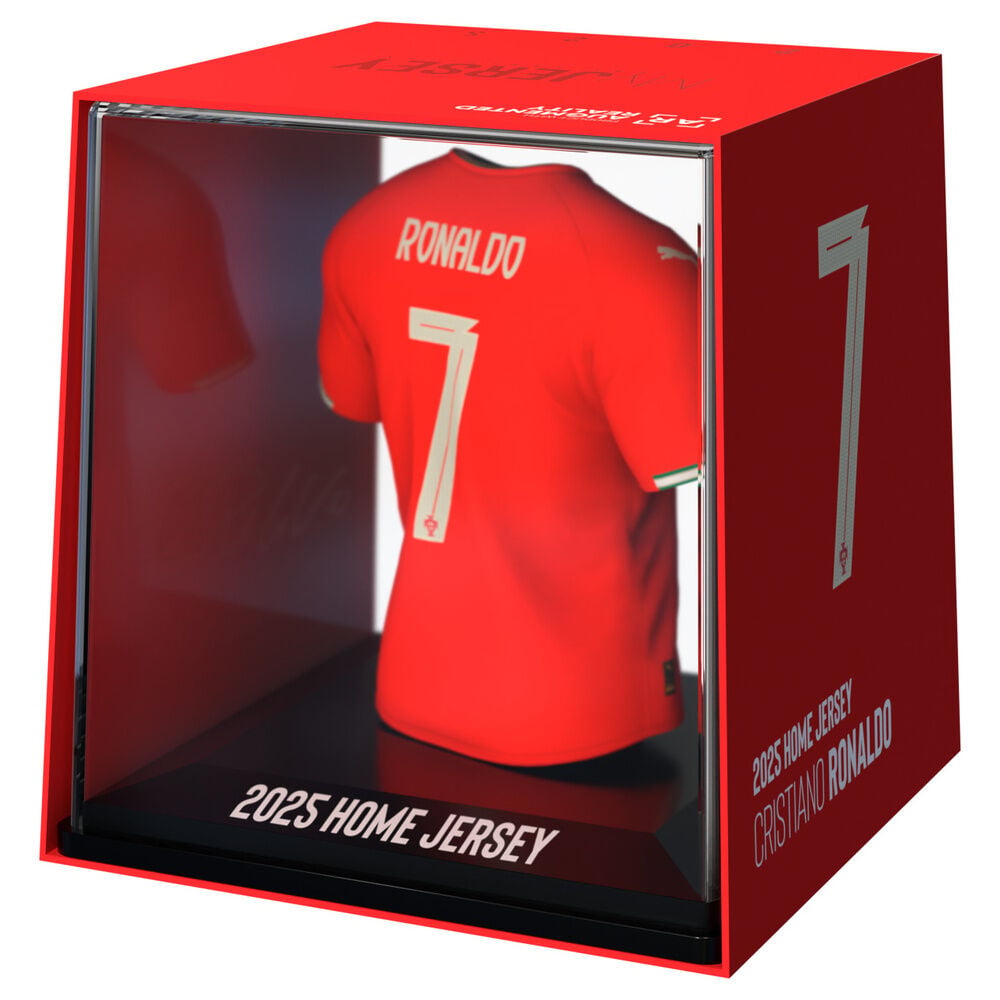 Figura mini de la camiseta de Cristiano Ronaldo con Portugal en estuche rojo - 2