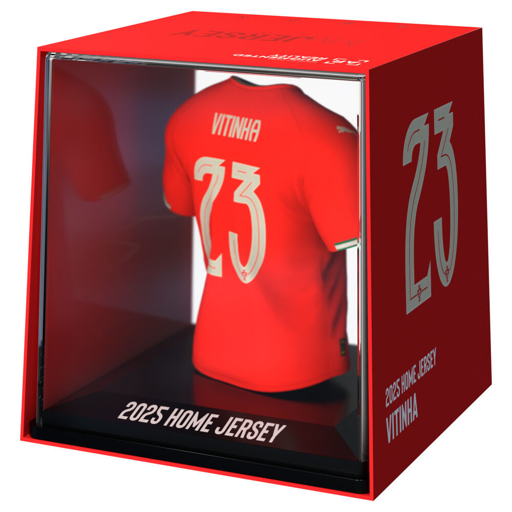Figura mini camiseta roja de Vitinha Portugal con estuche transparente - 2