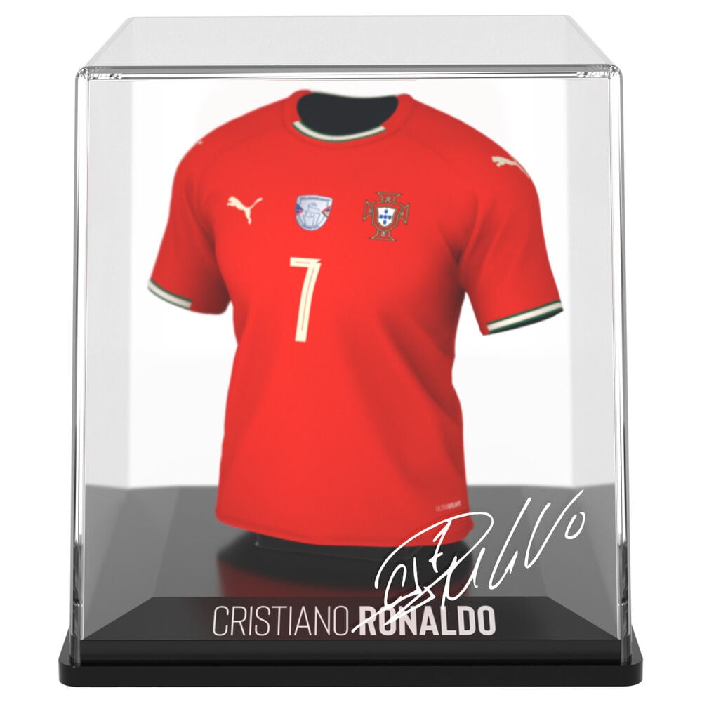 Figura mini de la camiseta de Cristiano Ronaldo con Portugal en estuche rojo - 3