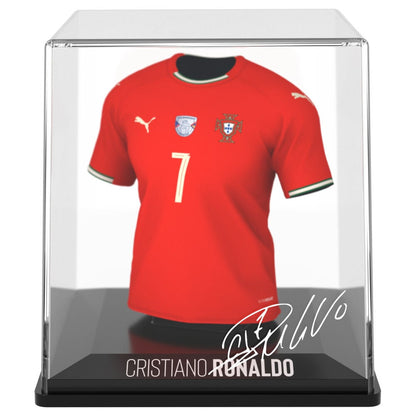 Figura mini de la camiseta de Cristiano Ronaldo con Portugal en estuche rojo - 3