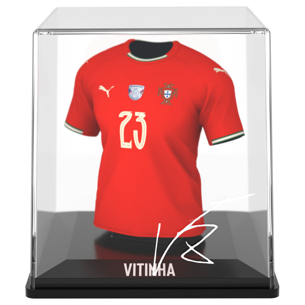 Figura mini camiseta roja de Vitinha Portugal con estuche transparente - 3