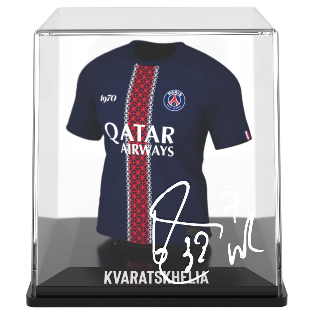 Figura mini camiseta de Kvaratskhelia del PSG en estuche - 3