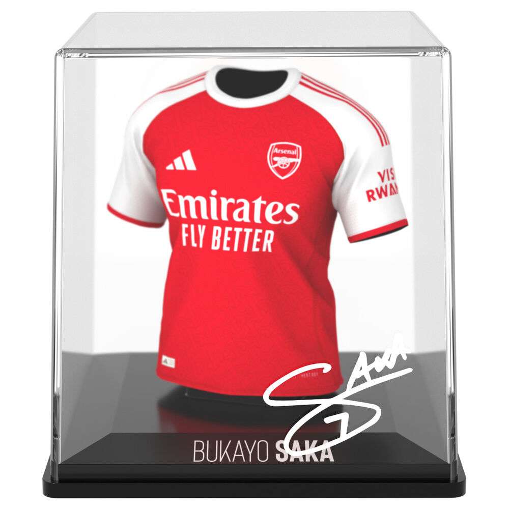 Figura mini camiseta de Bukayo Saka del Arsenal en estuche rojo - 4