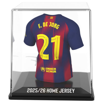 Figura mini camiseta de Frenkie de Jong del FC Barcelona en estuche - 4