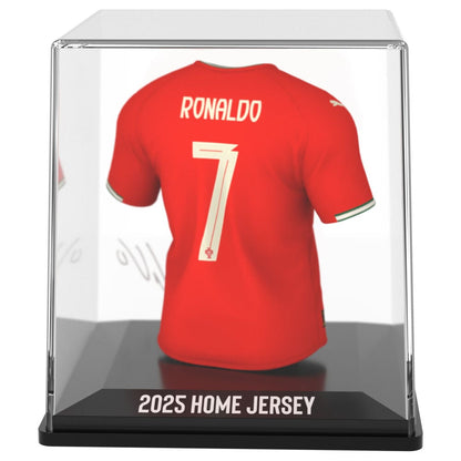 Figura mini de la camiseta de Cristiano Ronaldo con Portugal en estuche rojo - 4