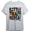 Camiseta infantil gris de Pokémon con Pikachu y otros Pokémon