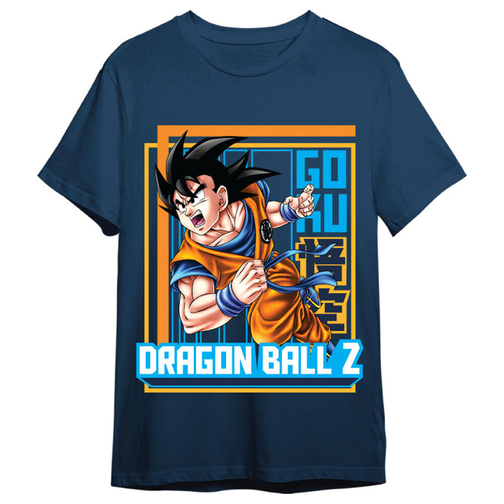 Camiseta azul marino de Goku con estampado Dragon Ball Z