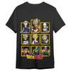 Camiseta negra de Dragon Ball Z con personajes en estampado frontal