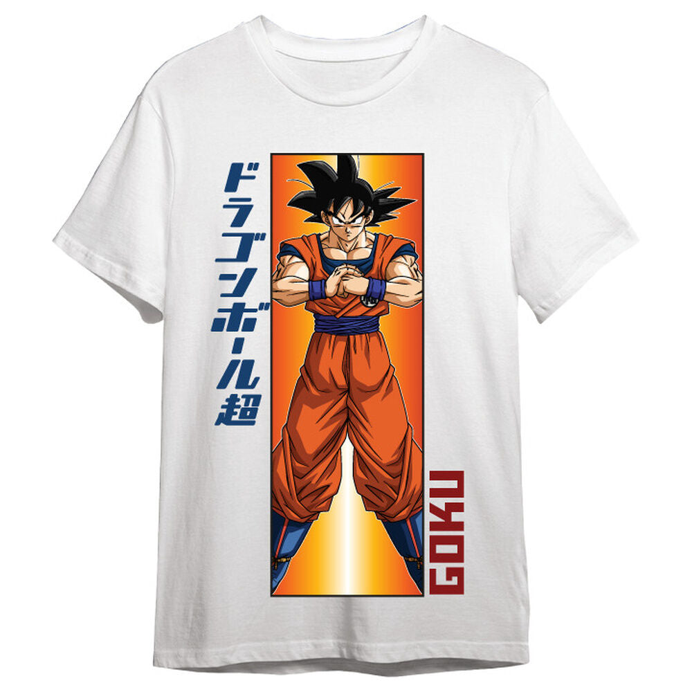 Camiseta blanca de Goku de Dragon Ball Super para adulto
