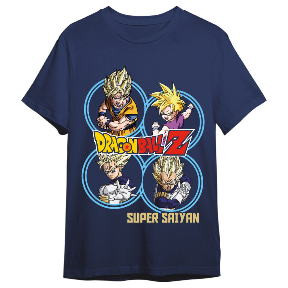 Camiseta azul marino Dragon Ball Z Super Saiyans - 5