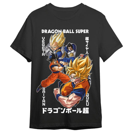 Camiseta negra de Dragon Ball Super con Goku y Vegeta - 4
