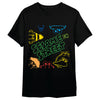 Camiseta negra de manga corta Barrio Sésamo con diseño Faces multicolor