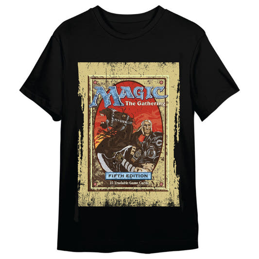 Camiseta negra Black Knight de Magic: The Gathering con estampado frontal - 2