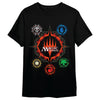Camiseta negra Magic: The Gathering con símbolos de maná