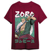 Camiseta burdeos de Roronoa Zoro de One Piece