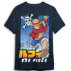 Camiseta azul marino de One Piece con Monkey D. Luffy