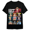 Camiseta negra de One Piece Straw Hat Crew con estampado frontal