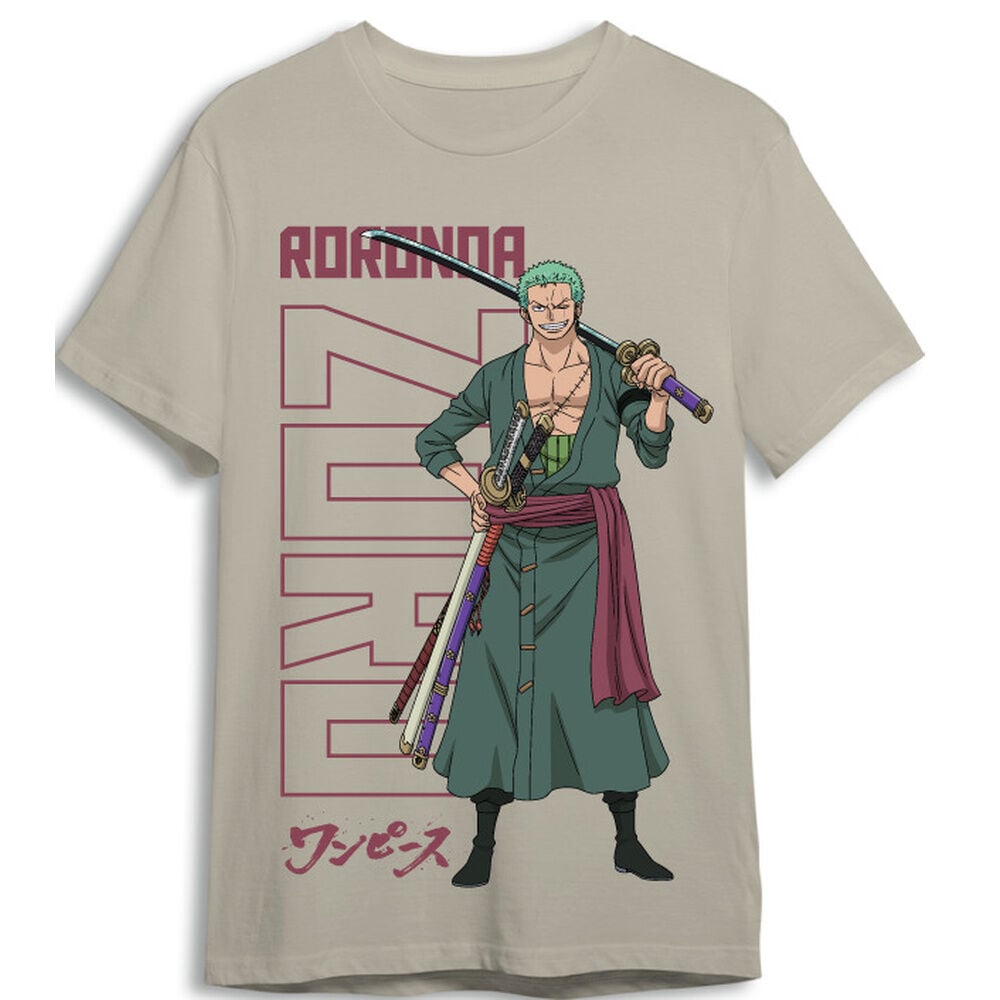 Camiseta beige de Roronoa Zoro de One Piece - 2