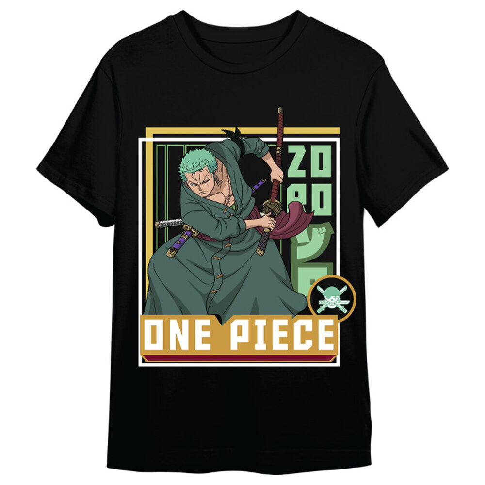 Camiseta negra de Roronoa Zoro de One Piece - 3