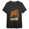 Camiseta negra de Kyubi Naruto Shippuden con estampado frontal