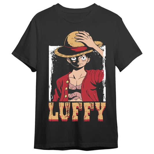 Camiseta negra de One Piece con Monkey D. Luffy - 4