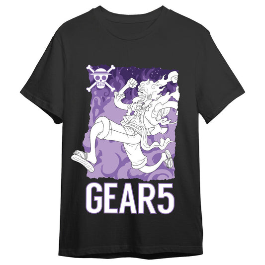 Camiseta negra de One Piece con Monkey D. Luffy Gear 5 - 4