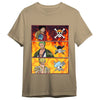 Camiseta beige de One Piece con Luffy, Zoro y Sanji