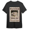 Camiseta negra de One Piece con estampado Wanted de Roronoa Zoro