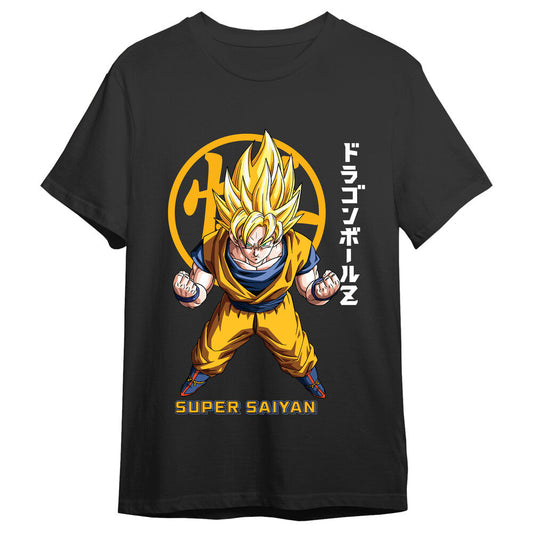 Camiseta negra de Goku Super Saiyan de Dragon Ball Z