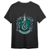 Camiseta negra de Slytherin Harry Potter con escudo y serpiente