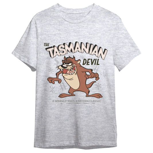 Camiseta gris del Demonio de Tasmania de Looney Tunes