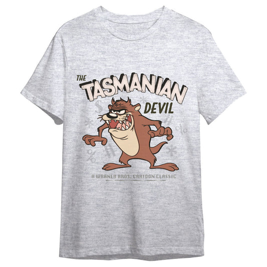 Camiseta gris del Demonio de Tasmania de Looney Tunes