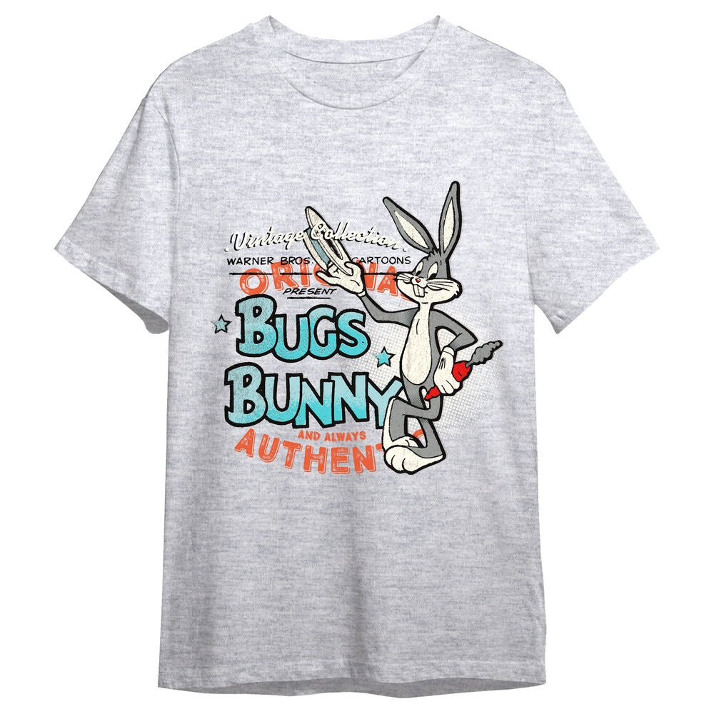 Camiseta gris de Bugs Bunny Looney Tunes para adulto