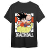 Camiseta negra de Goku de Dragon Ball con diseño frontal a color