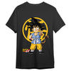 Camiseta negra de Goku de Dragon Ball GT con estampado frontal