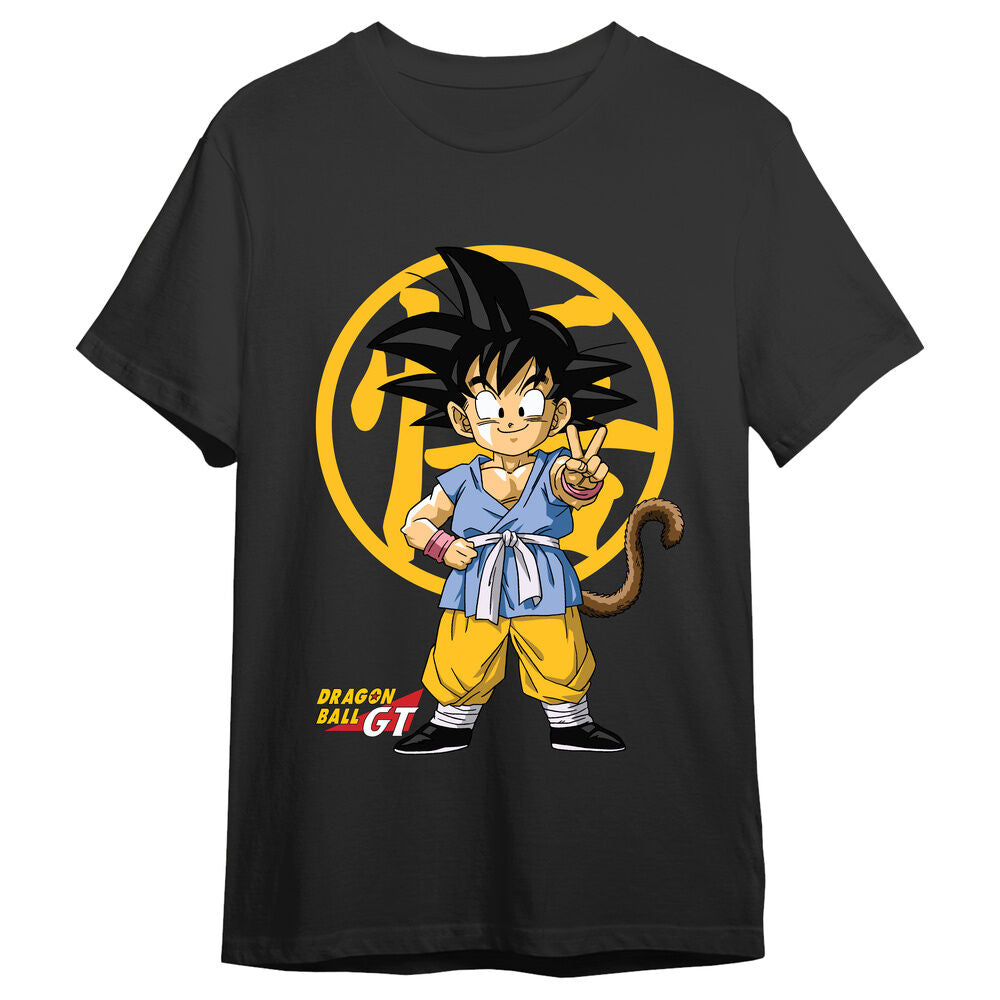 Camiseta negra de Goku de Dragon Ball GT con estampado frontal - 2