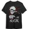 Camiseta negra de Naruto Shippuden con ilustración frontal de Naruto