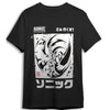 Camiseta negra Black Brush de Sonic the Hedgehog con ilustración frontal
