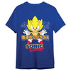 Camiseta azul de Sonic the Hedgehog para adulto con diseño frontal