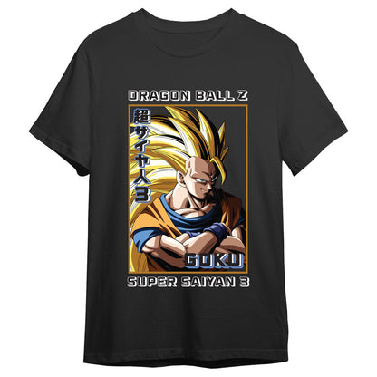 Camiseta negra de Dragon Ball Z con Goku Super Saiyan 3 - 2