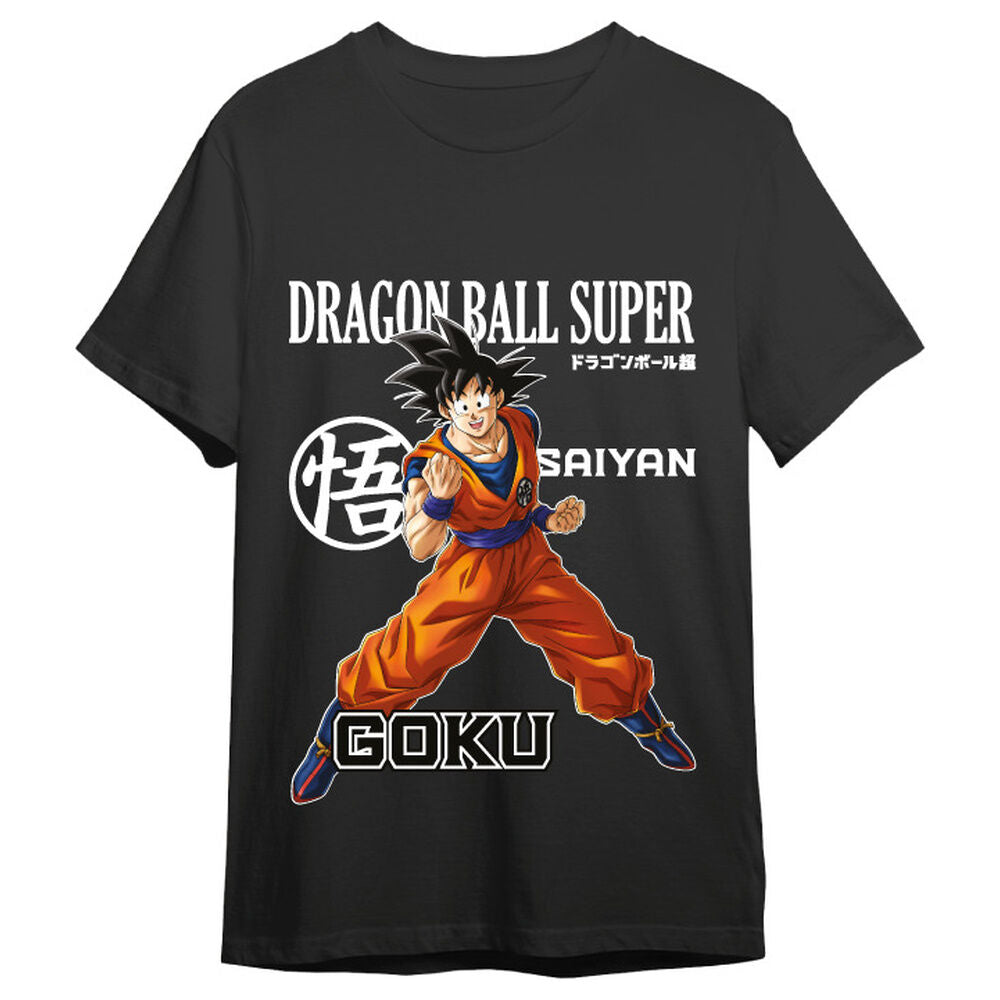 Camiseta negra de Dragon Ball Super con Goku en el frontal