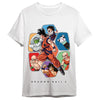 Camiseta blanca Dragon Ball Z Friends con personajes y manga corta